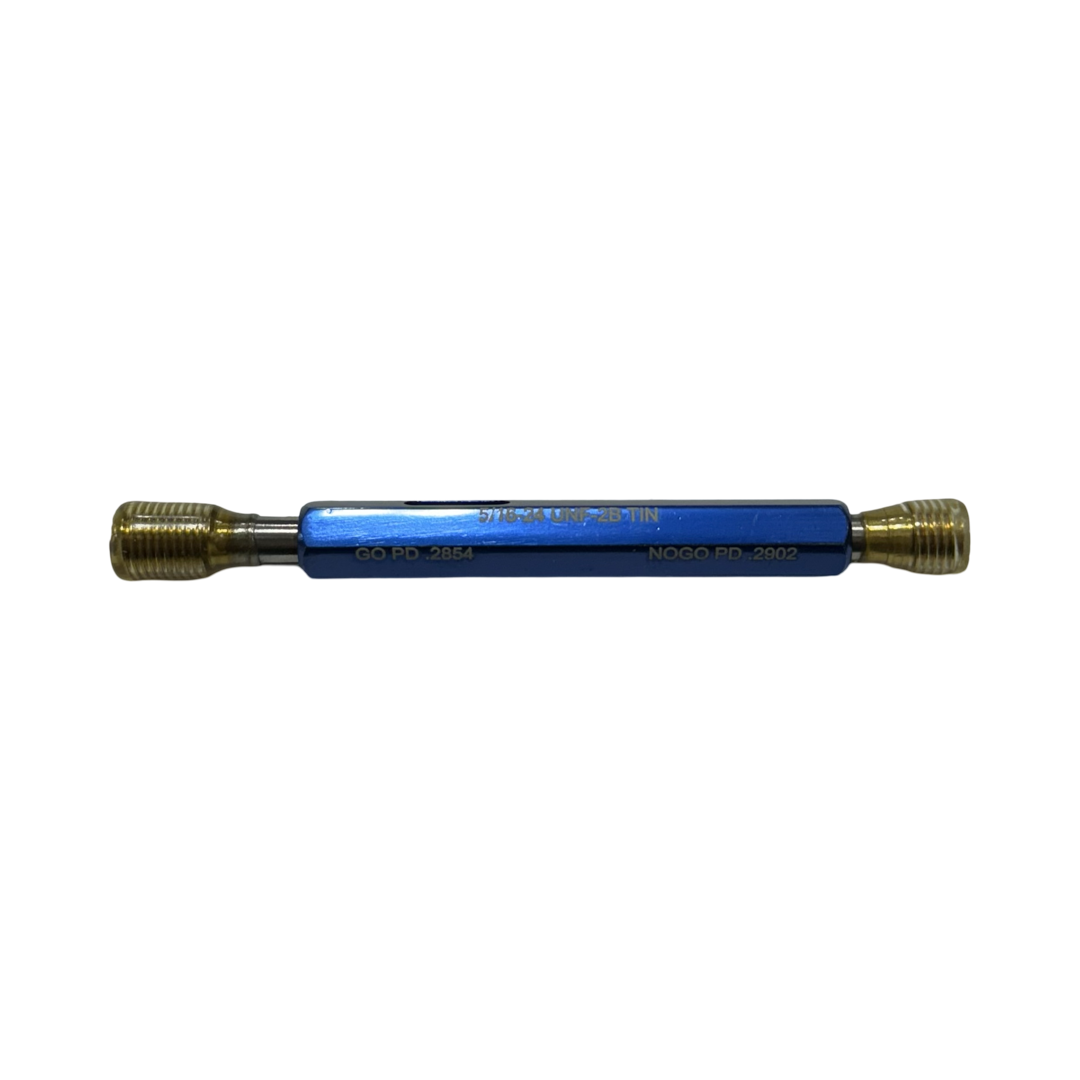 Van Keuren 5/16-24 UNF 2B GO/NOGO Work Plug Gage Tin Coated Taperlock HSS With Handle