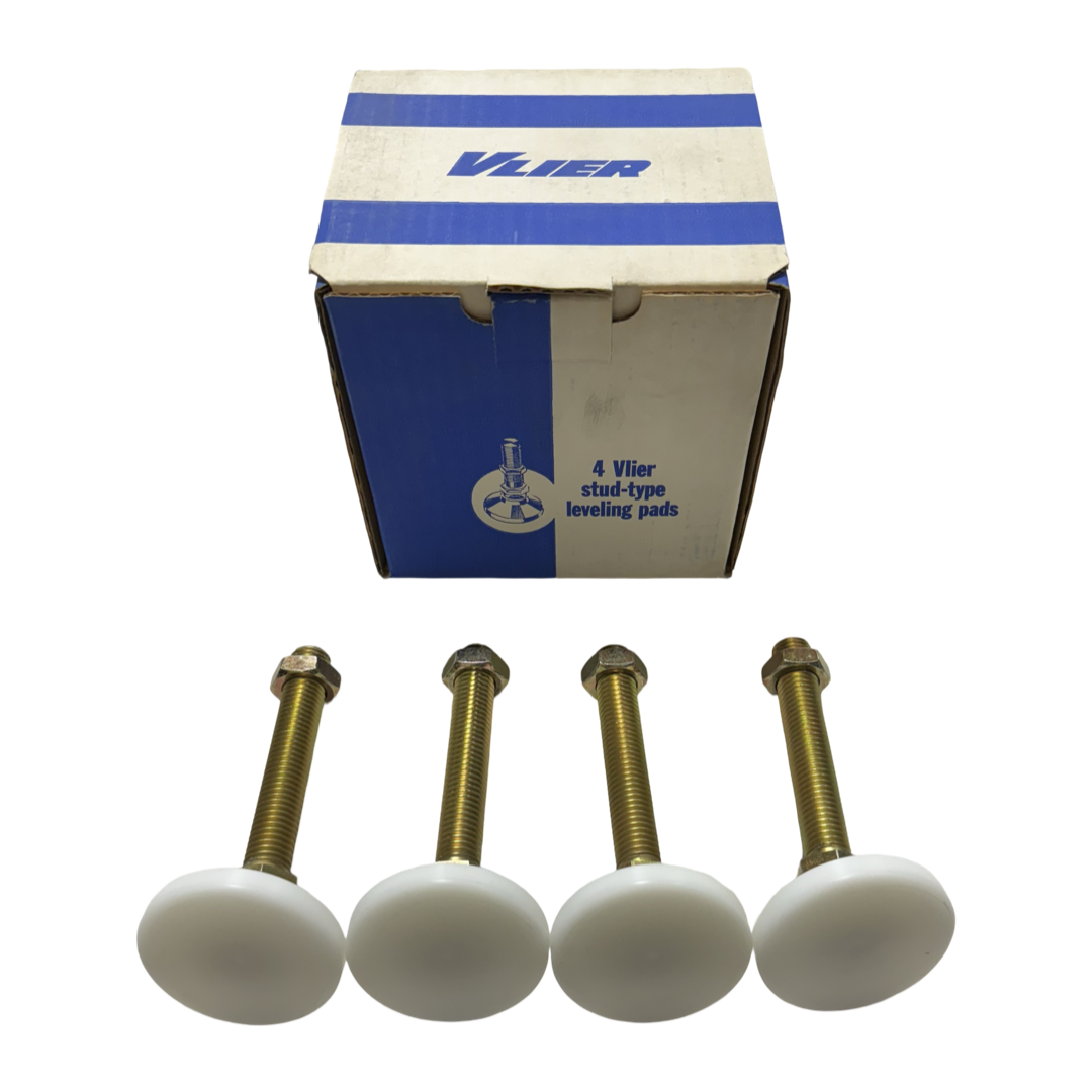 Vlier 4" Extended Length Stud-Type Leveling Pads 5/8"-11 UNC 4 Pack