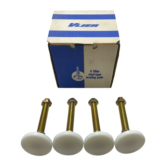 Vlier 4" Extended Length Stud-Type Leveling Pads 5/8"-11 UNC 4 Pack