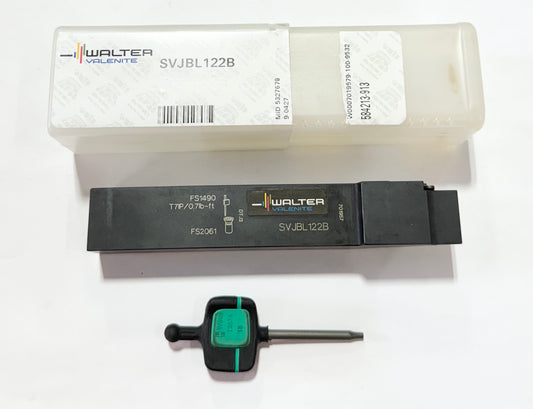 WALTER Indexable Turning and Profiling Tool Holder SVJB Toolholder 35° Diamond, 93° Approach Angle