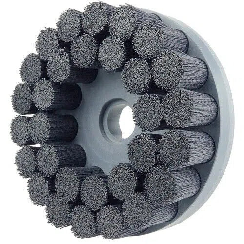 WEILER 8" Shell Mill Holder Disc Brush 120 Grit Crimped Filament 0.026" USA Made