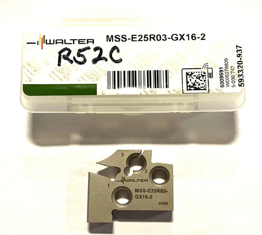 Walter MSS-E Single End Right Hand Indexable Cutoff Blade 0.024" Min 0.118" Max
