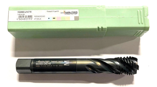 Walter-Prototyp 7/8-9UNC HSS-E Spiral Flute Modified Bottoming Tap 4 Flute