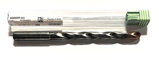 Walter-Titex 10.5mm Solid Carbide Drill 8xD High Performance Coolant Thru Drill