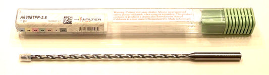 Walter Titex 3.5mm Solid Carbide Drill 20xD TiAlN Tip Coolant Thru 2 Flute