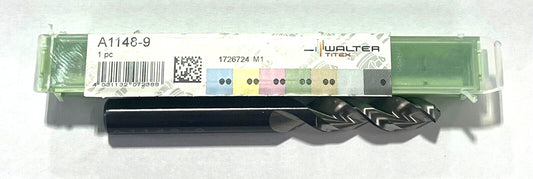 Walter-Titex 9mm HSS Drill Screw Machine Length 130Â° Point