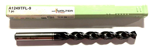 Walter-Titex 9mm HSS-E Deep Hole Drill 8xD AlCrN Coated 2 Flute