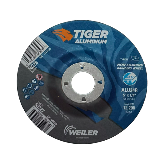Weiler 5" x 1/4" x 7/8" Cut-Off Wheel Type 27 Aluminum Oxide 10 Pack