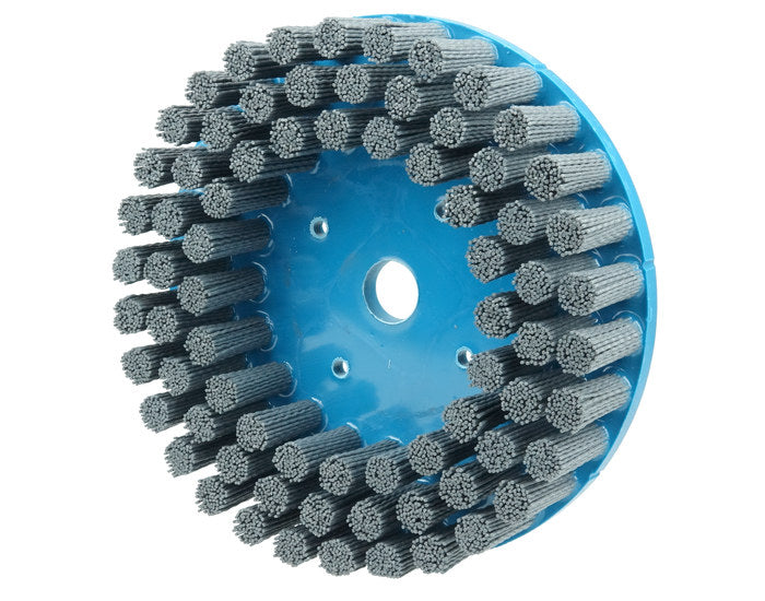 Weiler 85912 8" Nylox Disc Brush Crimped Filament .040/120 SC Fill 7/8" Arbor Hole
