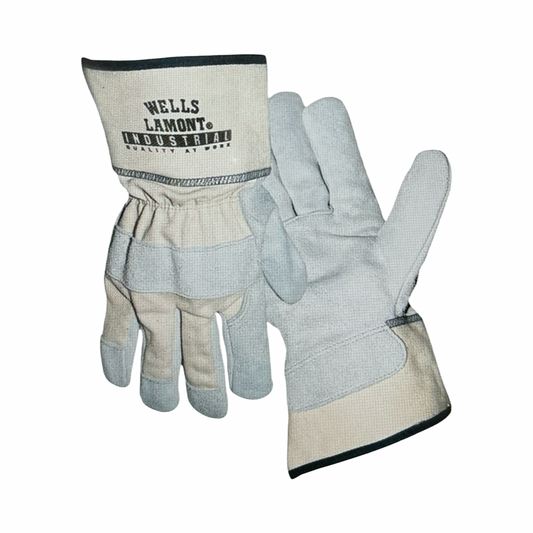 Wells Lamont Split Leather Cowhide Work & Driver Gloves Size Large