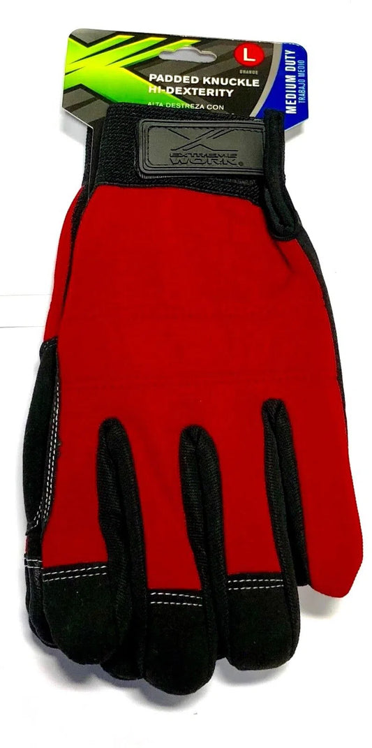 West Chester Padded Knuckle Work Glove Hi-Dexterity Touch Screen Size Large