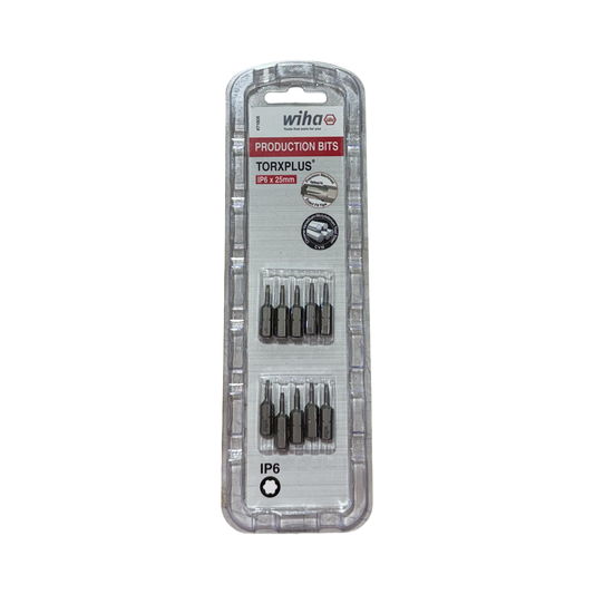 Wiha TorxPlus IP6 x 25mm Insert Bits 10 Pieces