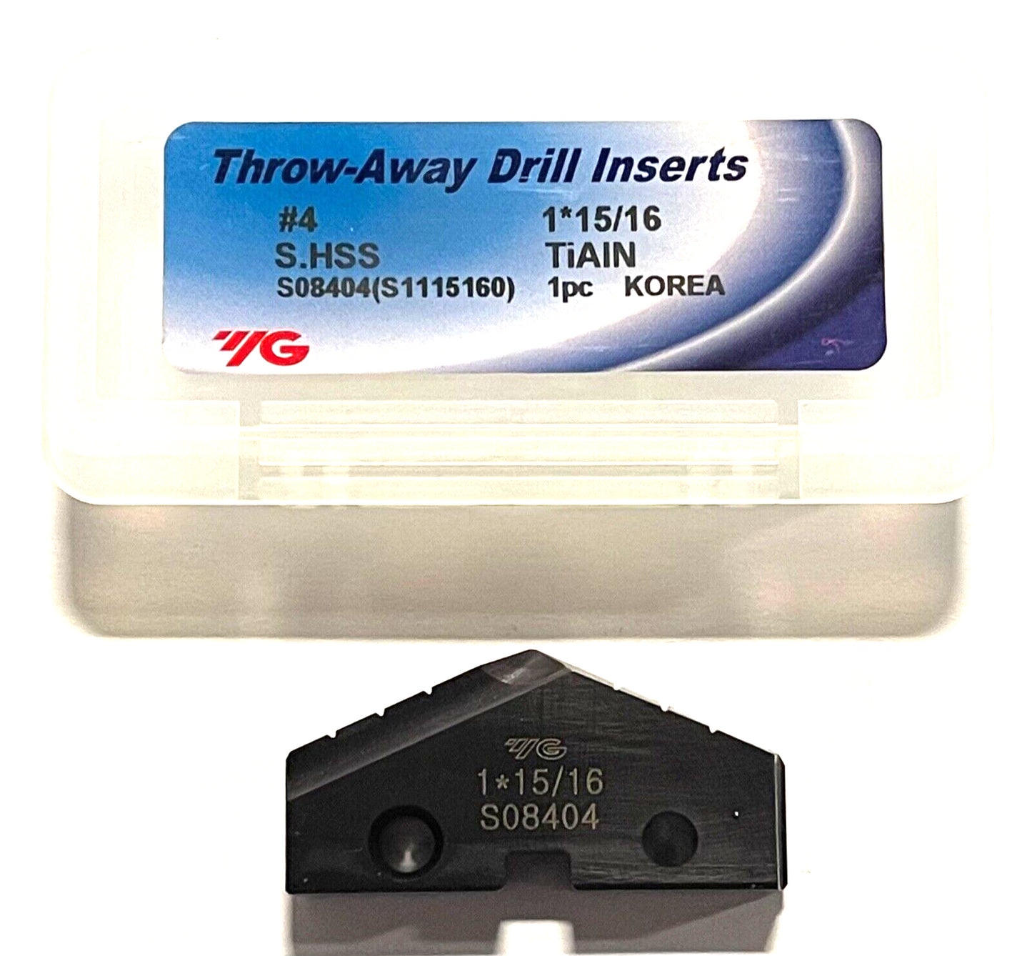 YG 1-15/16" Drill Insert Super HSS TiAlN Coated Series 4