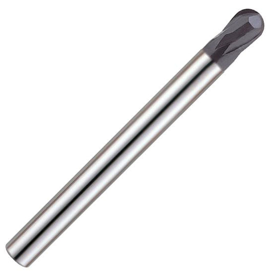YG 1/4" Carbide Ball Nose Stub End Mill 2 Flute Necked X-POWER Coated