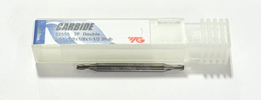 YG 5/64" Carbide Double End Mill 2 Flute Stub Length
