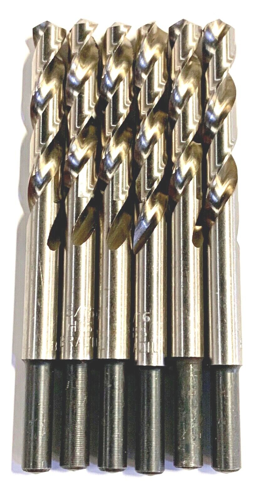 5/16" Drill Bit HSS 1/4" Reduced Shank Drills Metal Cutting 6 Pack