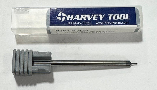 Harvey Tool .020" Carbide End Mill 5xD AlTiN Coated 3 Flute Variable Helix