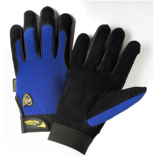 West Chester ProSeries Mechanics Glove Heavy Duty Cowhide Black/Blue Size Large