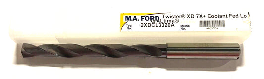 M.A. Ford XD 7X Letter Q Solid Carbide Drill Coolant Fed ALtima Coated USA Made