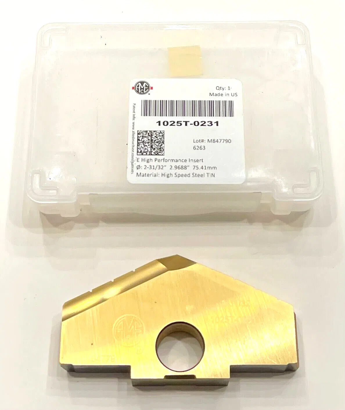 Allied Machine 2-21/32" HSS High Performance Drill Insert Series E Tin Coating