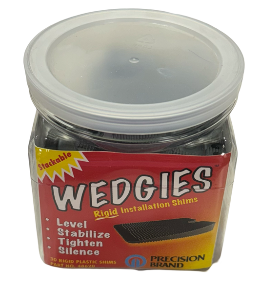Precision Brand Wedgies Ridgid Stackable Installation Shims 30 Pack USA