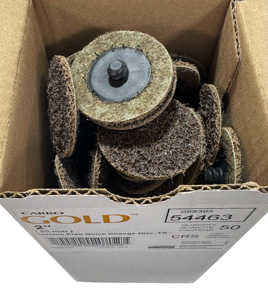 Carbo Gold 2" Surface Prep Quick Change Roloc Discs Aluminum Oxide 50 Pack