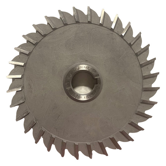 Dolfa 8" x 1" x 1-1/4" HSS Side Milling Cutter 32 Teeth Straight Tooth