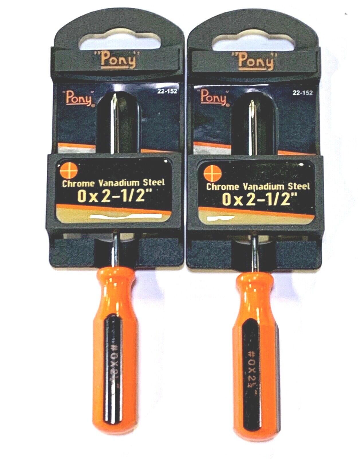 Pony Jorgensen #0 x 2-1/2" Phillips Screwdriver 2 Pack 22-152