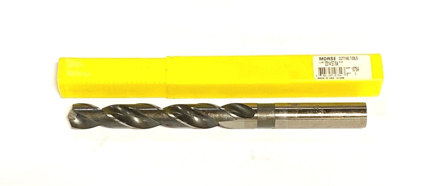 Morse 57/64" Cobalt M42 Drill Heavy Duty Taper Length 10" Drill USA Made 10754