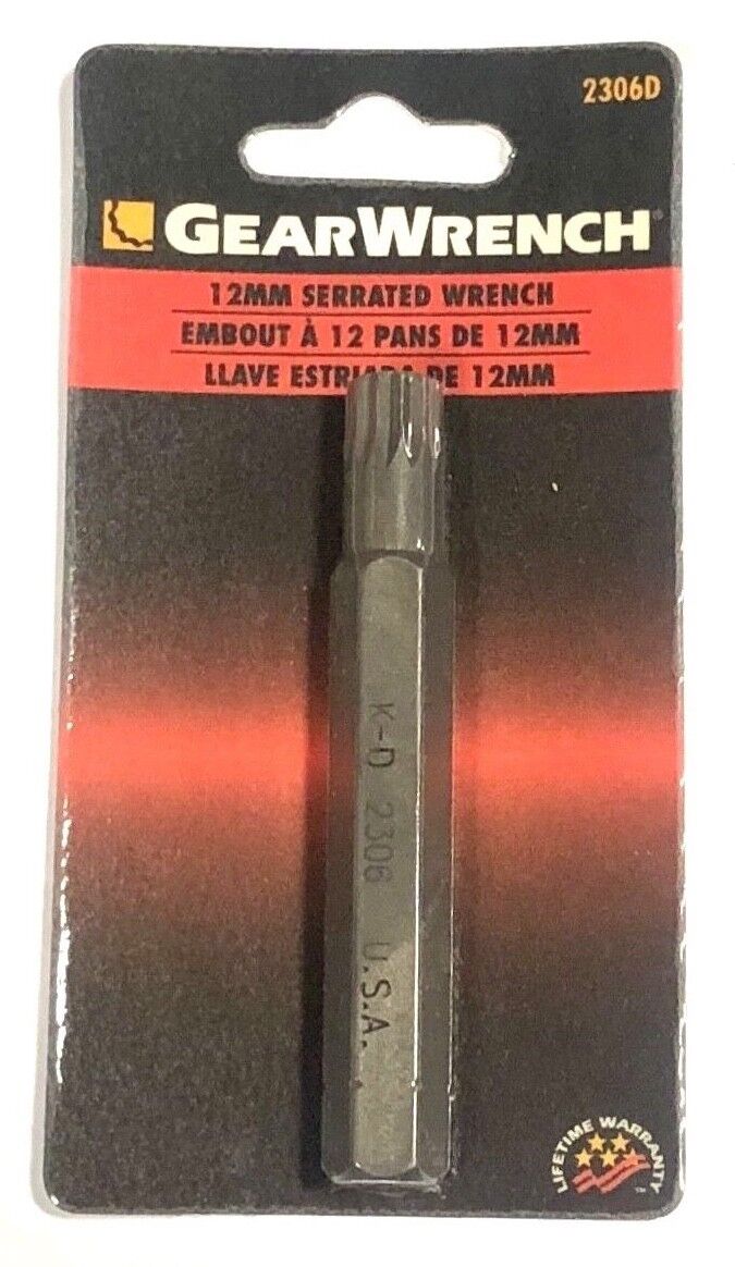 GearWrench 12mm Serrated Wrench USA Made 2306D