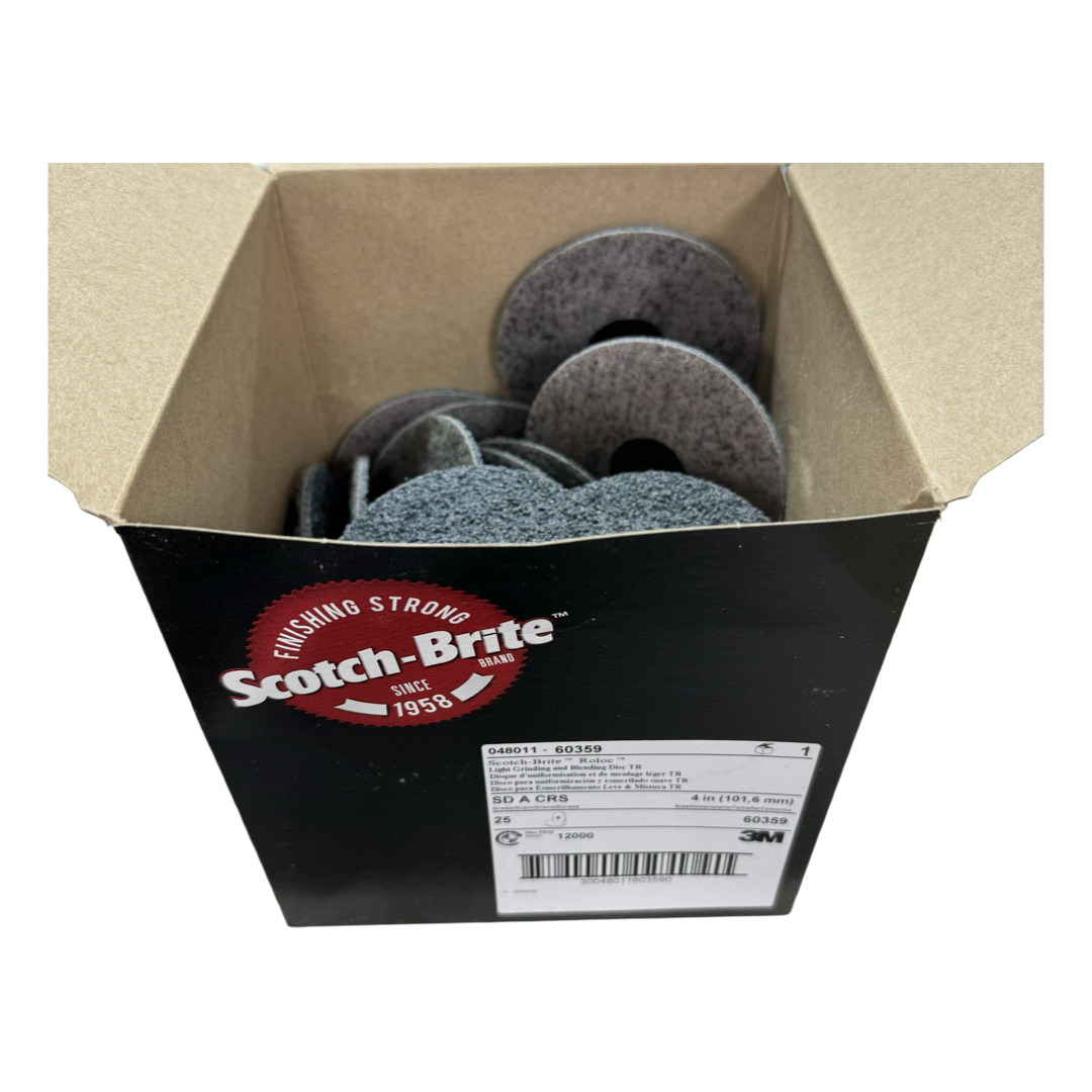 3M Scotch-Brite 4" Roloc Surface Conditioning Discs Coarse Aluminum Oxide 25 Pack