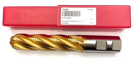 ProCut 1" Cobalt M42 Roughing End Mill Ball Nosed Tin Coated Long Length 5FL