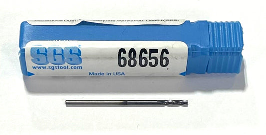 SGS 1.15mm Solid Carbide Drill 3xD TA Coating 2 Flute 145° Point USA Made 68656