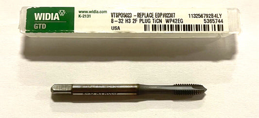 WIDIA 8-32 Tap HSS-E Spiral Point Plug Tap TiCN Coating 2 Flute H3 USA Made