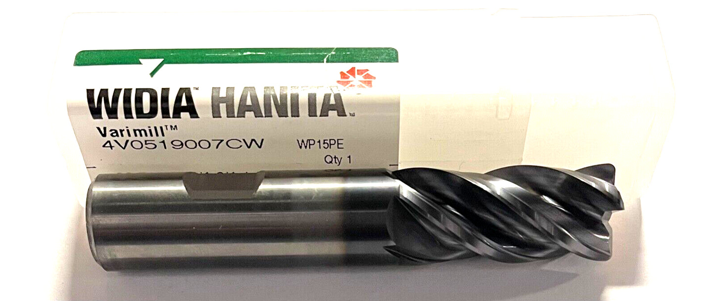 WIDIA 3/4" Carbide End Mill AlTiN Coating .060" Corner Radius 4 Flute