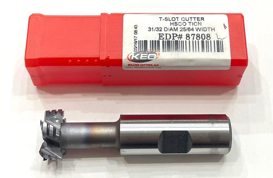 KEO 31/32" Cobalt T-Slot Roughing Cutter TiCN Coating 25/64" Width 87808 USA