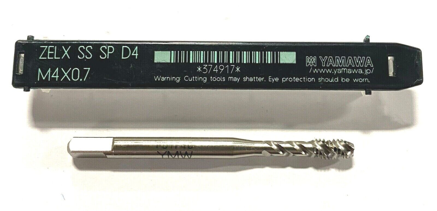 YAMAWA M4 x 0.7 Tap ZELX Spiral Fluted Semi Bottoming Tap 3 Flute 374917