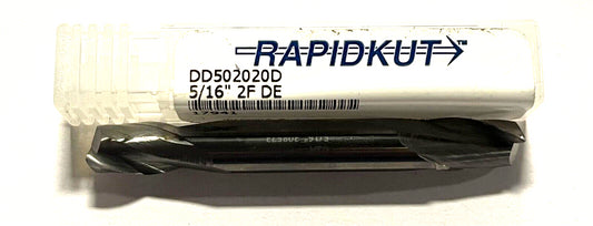 RapidKut 5/16" Carbide Double End Mill 2 Flute USA Made