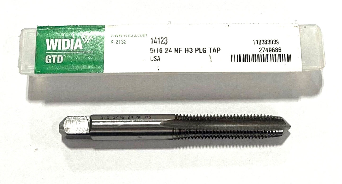 WIDIA 5/16"-24 HSS Hand Tap 4 Flute H3 Plug Tap USA Made 2749686