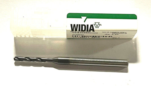 WIDIA 2.3mm Solid Carbide Drill 6xD TiAlN Coating 140° Grade WU25PD