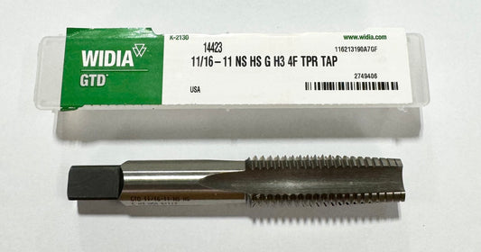 WIDIA 11/16"-11 HSS Hand Tap H3 4 Flute Taper Tap