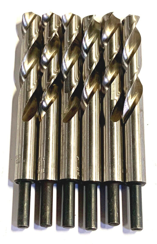 29/64" Drill Bit HSS 1/4" Reduced Shank Drills Metal Cutting 6 Pack