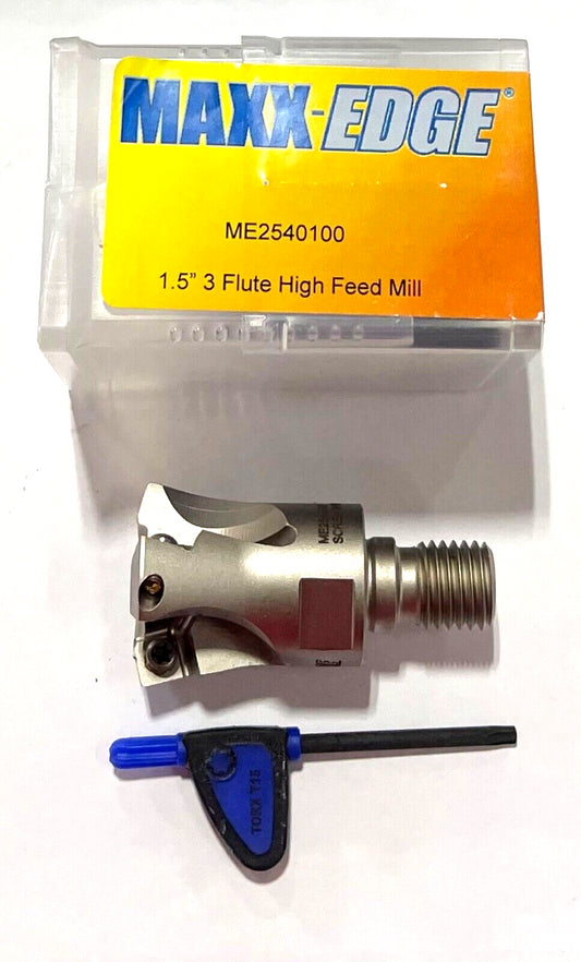 Maxx-Edge 1-1/2" Indexable High Feed Cutter 3 Flute ME2540100