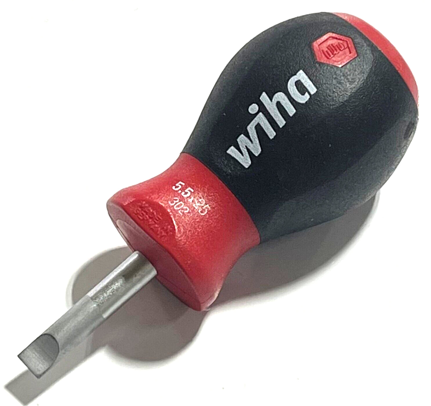 Wiha 5.5mm x 25mm SoftFinish Slotted Stubby Screwdriver 26965