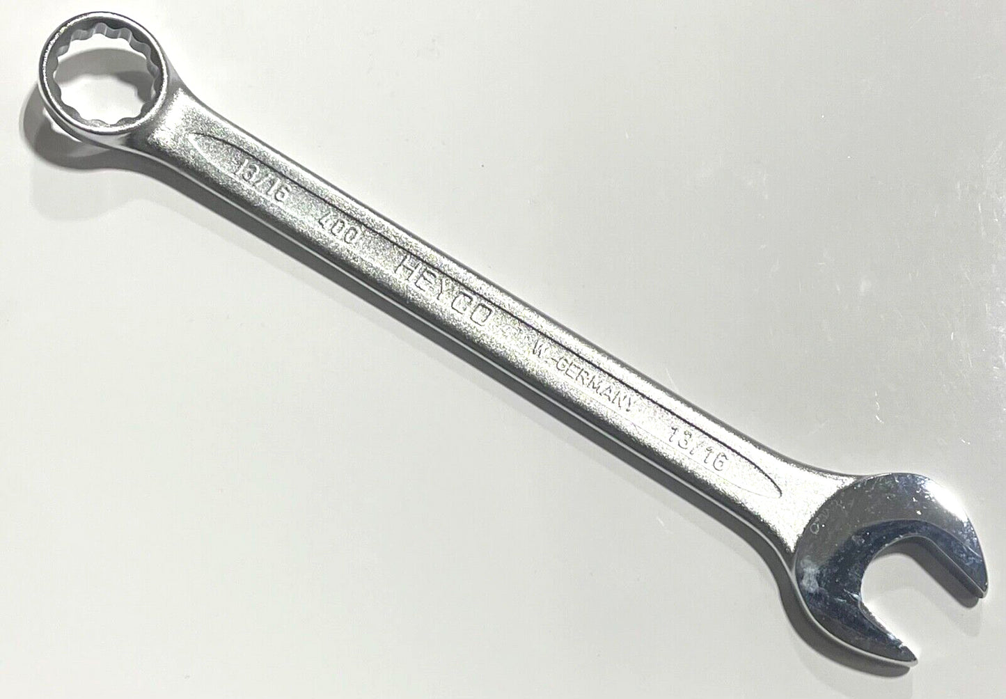 HEYCO 13/16" Combination Wrench 12 Point Satin Chrome Finish Narrow Profile