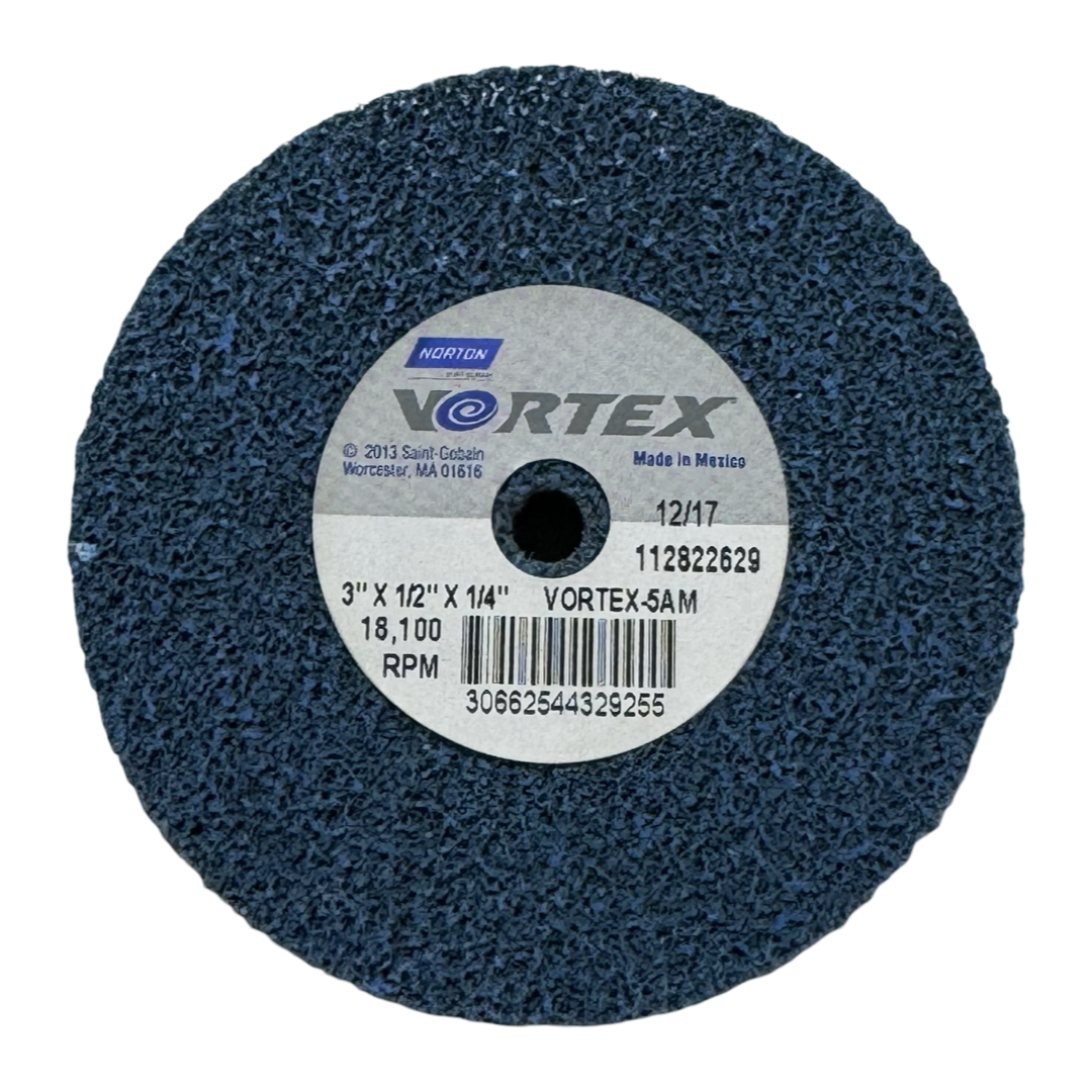 Norton Vortex 3" x 1/2" x 1/4" Unified Wheel 5AM Medium