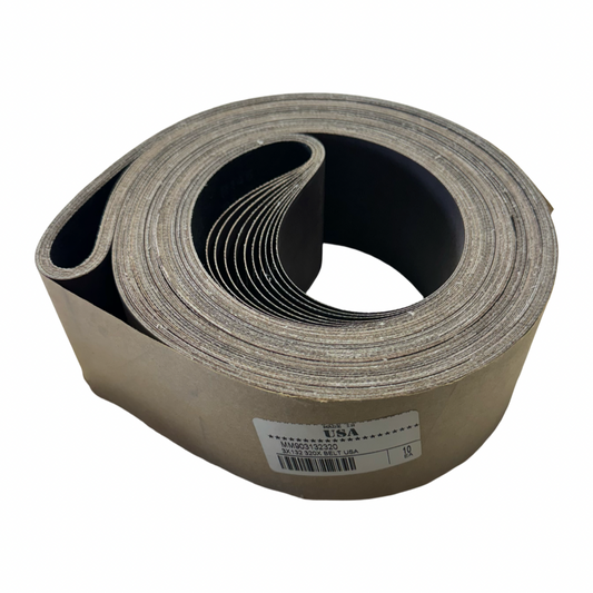 3" x 132" Resin Cloth Abrasive Sanding Belts 320 Grit Aluminum Oxide 10pk USA