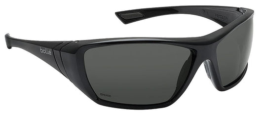 Bolle Polarized Safety Glasses Anti-Fog Scratch-Resistant Shiny Black