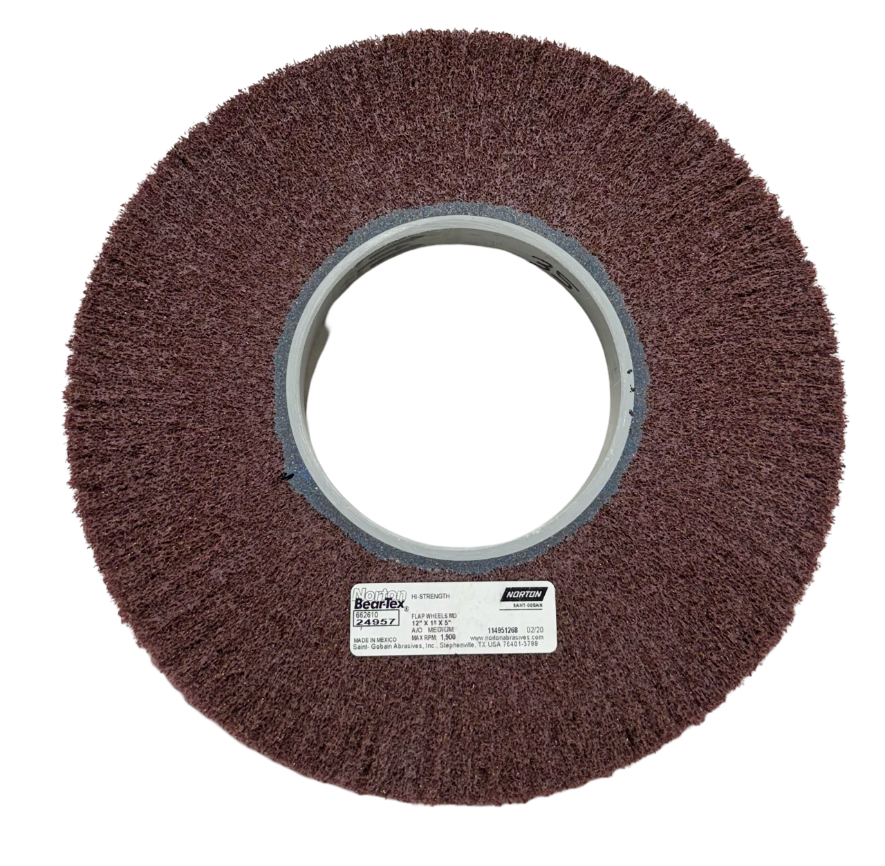 Norton 12" x 1" x 5" Hi-Strength Flap Wheel Aluminum Oxide Medium