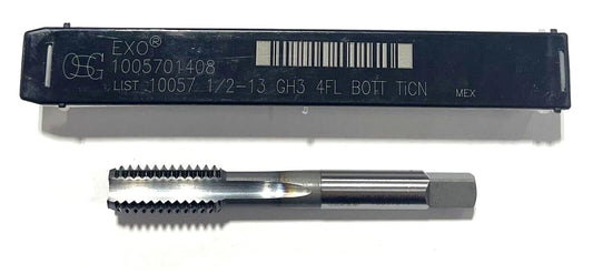 OSG EXOTAP 1/2"-13 DC Oil Tap 4 Flute GH3 TiCN Coating Bottoming Tap
